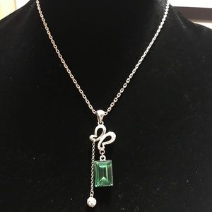 Beautiful green crystal necklace